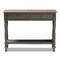 Baxton Studio Noemie Country Cottage Farmhouse Brown Finished 2-Drawer Console Table 146-8184 - alternate 10